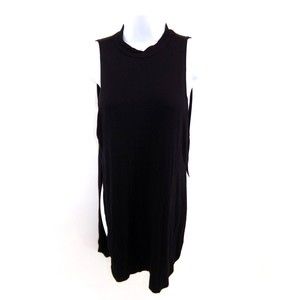 whishlist womens tank top black small open back cut outs